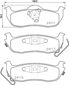 HELLA PAGID 8db355024681 -  Комплект тормозных колодок, дисковый тормоз
